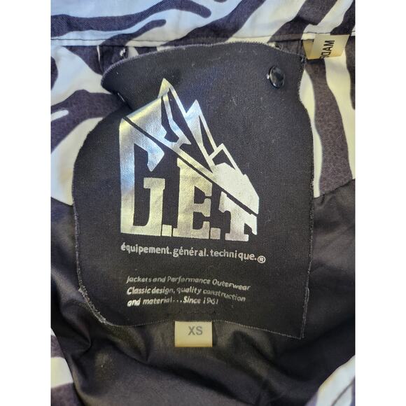 G.E.T. Zebra Print Performance Water Repellant Jacket Coat Women Extra Small - Picture 6 of 6